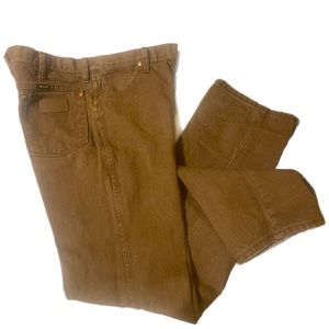 Wranglers- rusty brown- pre shrunk- like new!